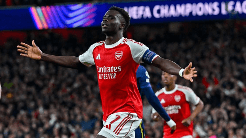 Saka Goal Fires Arsenal